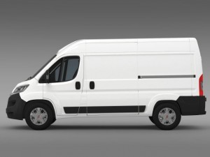 fiat ducato van l2h2 2015 3D Модель