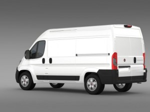 fiat ducato van l2h2 2015 3D Модель