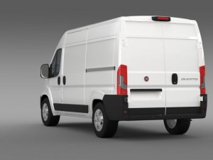 fiat ducato van l2h2 2015 3D Модель