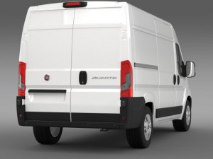fiat ducato van l2h2 2015 3D Модель