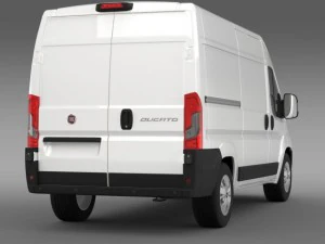 fiat ducato van l2h2 2015 3D Model