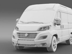 fiat ducato van l2h2 2015 3D Model