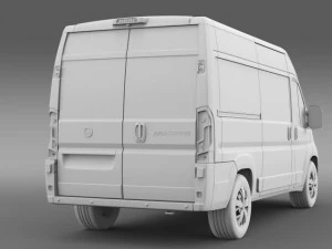 fiat ducato van l2h2 2015 3D Model