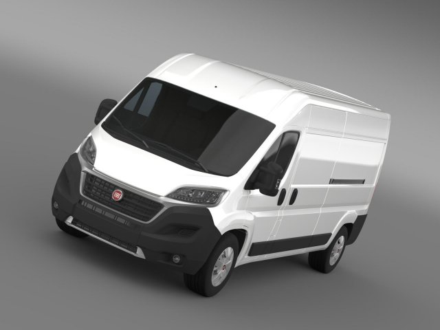 fiat ducato van l3h2 2015 Modelo 3D .c4d .max .obj .3ds .fbx .stl .blend 
