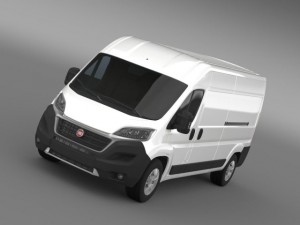 fiat ducato van l3h2 2015 3D Model