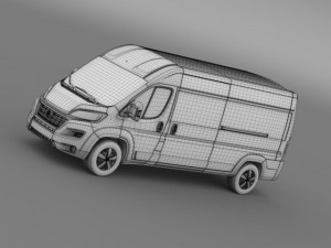 fiat ducato van l3h2 2015 Modelo 3D