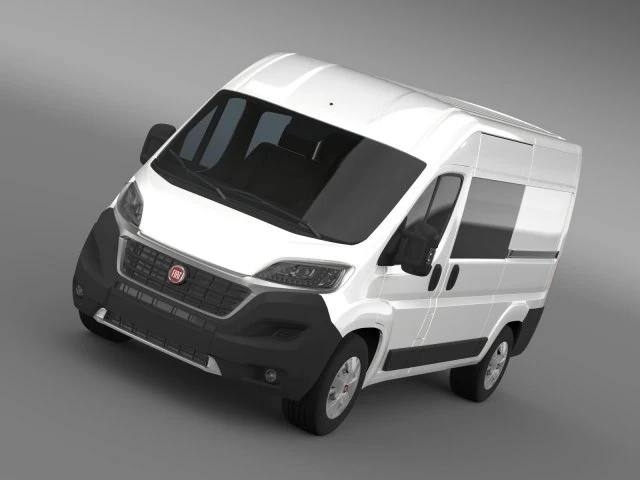furgone combi fiat ducato 2015 Modello 3D .c4d .max .obj .3ds .fbx .stl .blend 