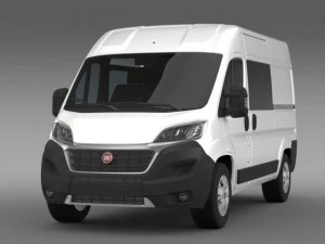 furgone combi fiat ducato 2015 Modello 3D