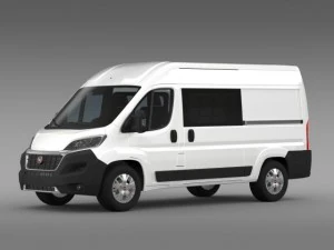 furgone combi fiat ducato 2015 Modello 3D