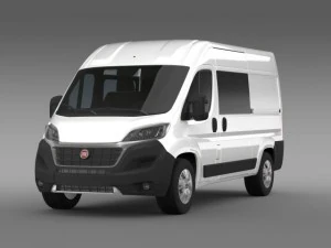 furgone combi fiat ducato 2015 Modello 3D