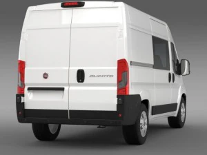 furgone combi fiat ducato 2015 Modello 3D
