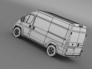 furgone combi fiat ducato 2015 Modello 3D