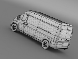 fiat ducato maxi van l3h2 2015 Modelo 3D