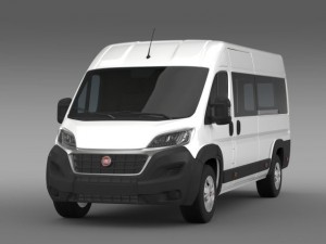 fiat ducato maxi minibus 2015 3D Model