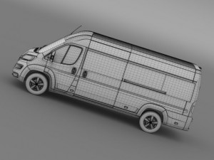 fiat ducato maxi minibus 2015 3D Model
