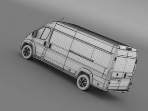fiat ducato maxi minibus 2015 3D Model
