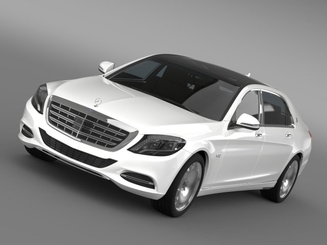 mercedes maybach s600 x222 2015 3D Model .c4d .max .obj .3ds .fbx .stl .blend 