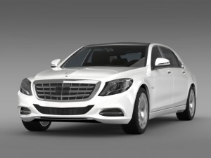 mercedes maybach s600 x222 2015 3D Model