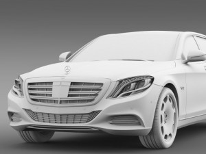 mercedes maybach s600 x222 2015 3D Model