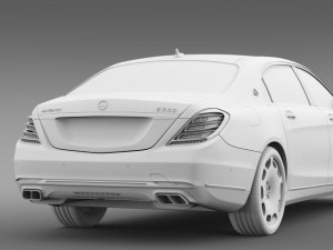 mercedes maybach s600 x222 2015 3D Model