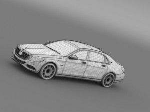 mercedes maybach s600 x222 2015 3D Model