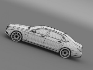 mercedes maybach s600 x222 2015 3D Model