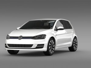 vw golf bluemotion concept typ 5g 2012 3D Model