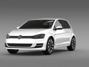 vw ゴルフ ブルーモーション コンセプト typ 5g 2012 3Dモデル