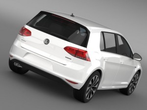 vw golf bluemotion concept typ 5g 2012 3D Model