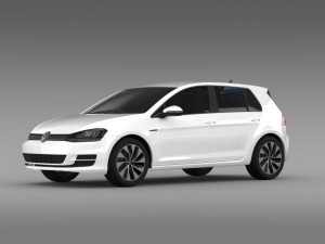 vw golf bluemotion concept typ 5g 2012 3D Model