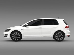 vw golf bluemotion concept typ 5g 2012 3D Model