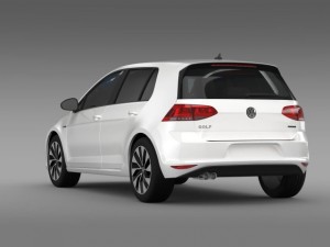 vw golf bluemotion concept typ 5g 2012 3D Model