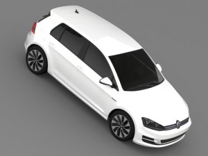 vw golf bluemotion concept typ 5g 2012 3D Model