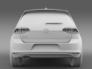 vw golf bluemotion concept typ 5g 2012 3D Model