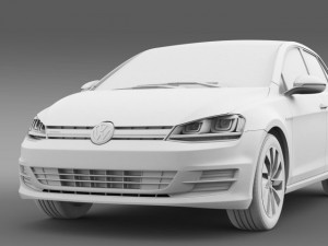 vw golf bluemotion concept typ 5g 2012 3D Model