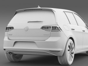 vw golf bluemotion concept typ 5g 2012 3D Model