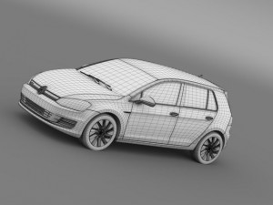 vw golf bluemotion concept typ 5g 2012 3D Model