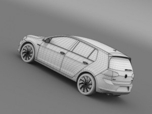 vw golf bluemotion concept typ 5g 2012 3D Model