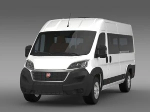 fiat ducato scuolabus 2015 3D Model