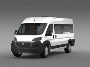 fiat ducato scuolabus 2015 3D Model