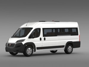fiat ducato scuolabus 2015 3D 模型