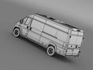 fiat ducato scuolabus 2015 3D Model