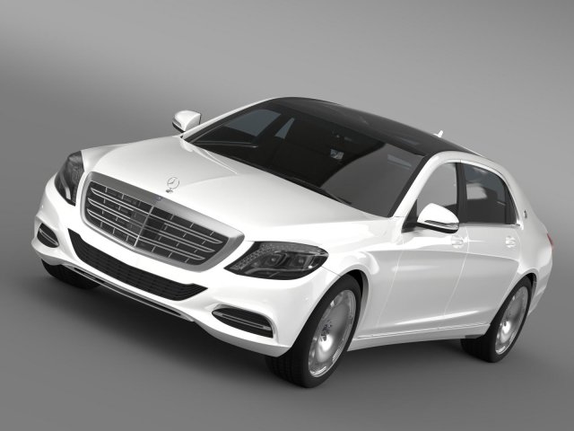 mercedes maybach s500 x222 2015 Model 3D .c4d .max .obj .3ds .fbx .stl .blend 