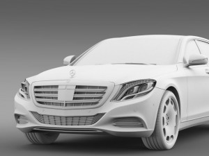 mercedes maybach s500 x222 2015 Model 3D