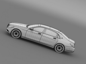 mercedes maybach s500 x222 2015 Model 3D