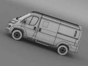 fiat ducato panorama l2h1 2015 3D Model