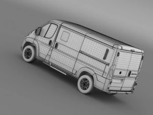 fiat ducato panorama l2h1 2015 3D Model