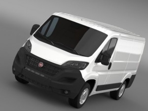 fiat ducato van l1h1 2015 3D Model