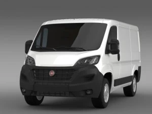 fiat ducato van l1h1 2015 3D Model