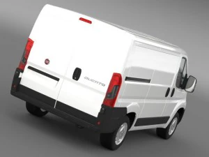 fiat ducato van l1h1 2015 3D Model